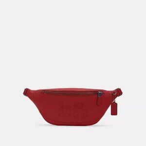 Warren Belt Bag With Horse And Carriage Gunmetal/1941 Red